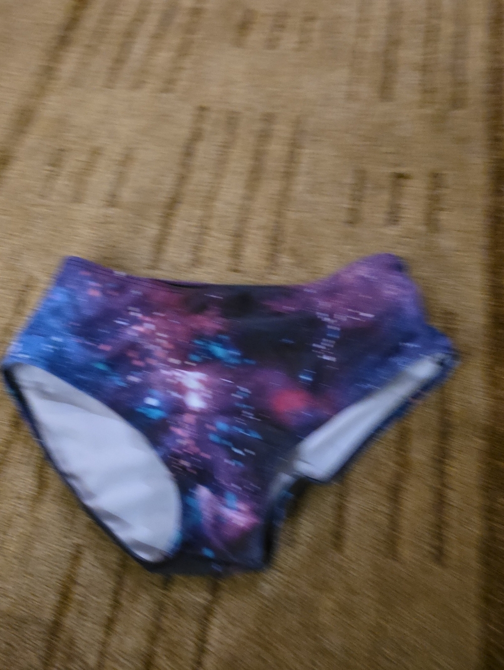 5/25 Galaxy Print High-Waist Girl’s Swim Bottom - Purple/Blue